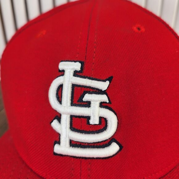 VINTAGE St Louis Cardinals New Era 59fifty Sz 7.5 Hat Cap Red Wool USA Baseball - Picture 3 of 11